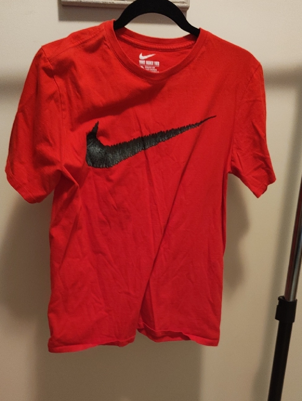 Nike Red Short Sleeve Tee with Black Swoosh